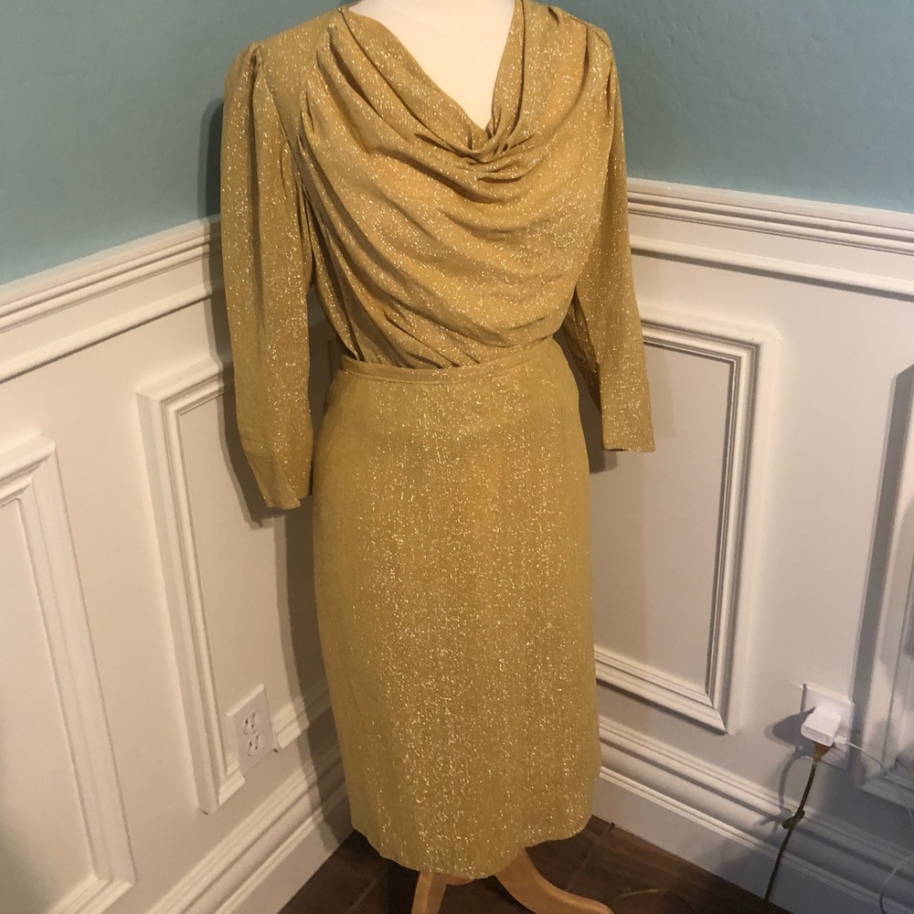 True vintage 1960s lurex 2 piece set